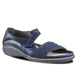 Naot Papki Size 37 Navy Blue Leather Comfort Sandal US 6-6.5